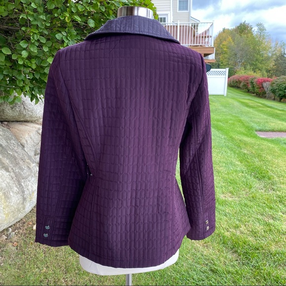 Portrait Quilted Purple Jacket - Picture 8 of 14